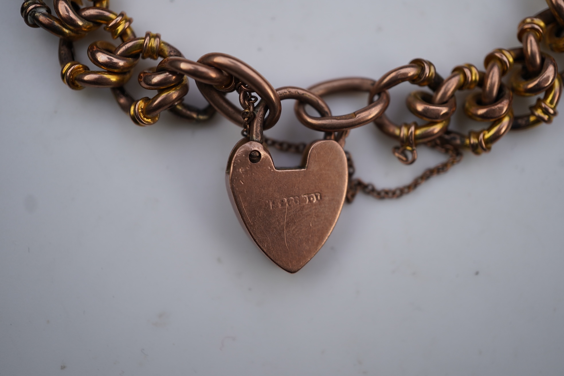 A late Victorian 9ct gold bracelet, circa 1900